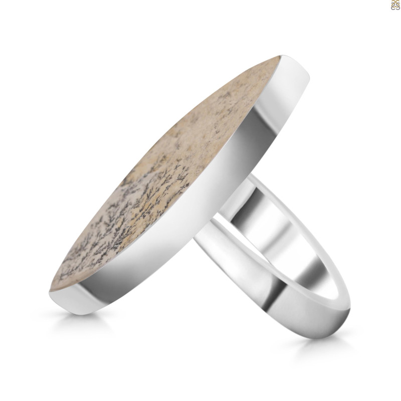 Psilomelane Dendrite Adjustable Ring-ADJ-R PSD-2-90
