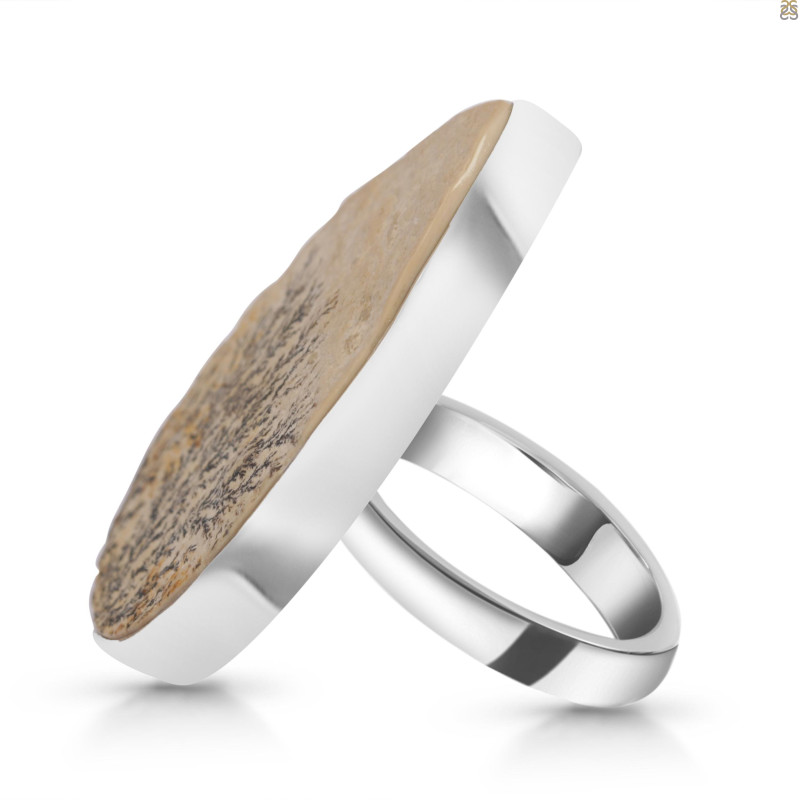 Psilomelane Dendrite Adjustable Ring-ADJ-R PSD-2-96