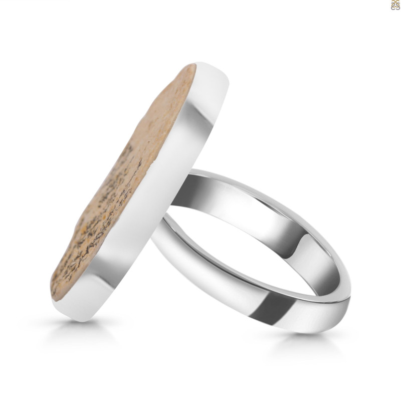 Psilomelane Dendrite Adjustable Ring-ADJ-R PSD-2-97
