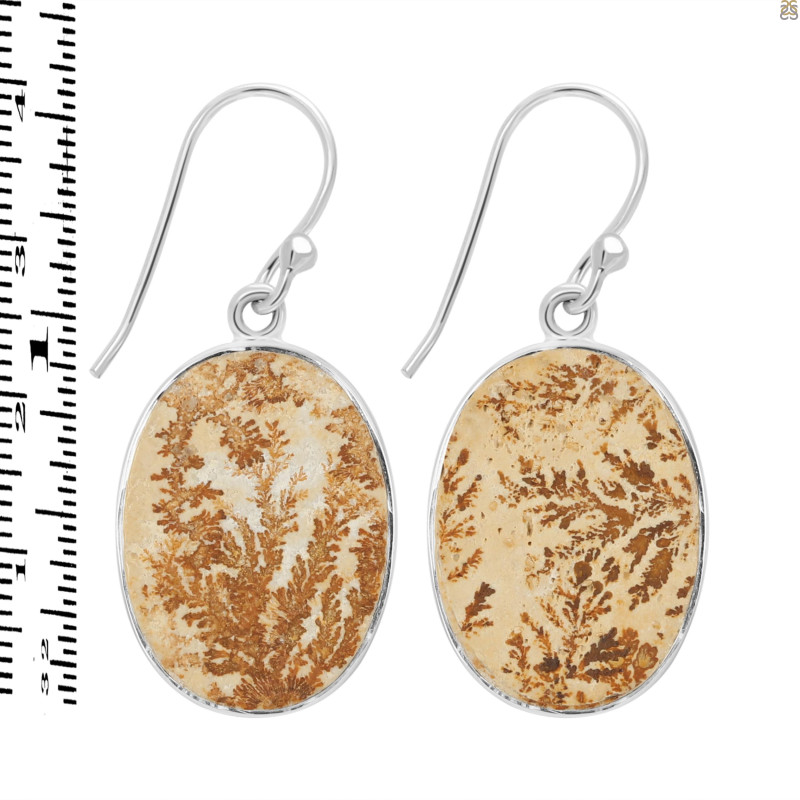 Psilomelane Dendrite Earring-E PSD-3-29
