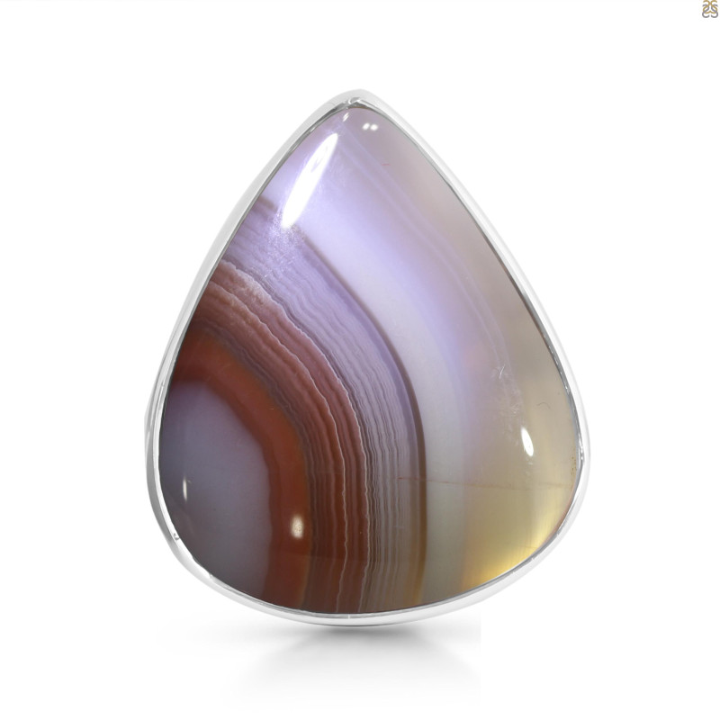 Red Botswana Agate Adjustable Ring-ADJ-R RBA-2-1