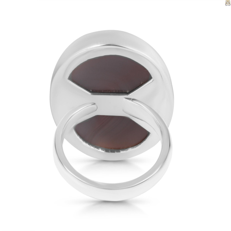 Red Botswana Agate Adjustable Ring-ADJ-R RBA-2-10