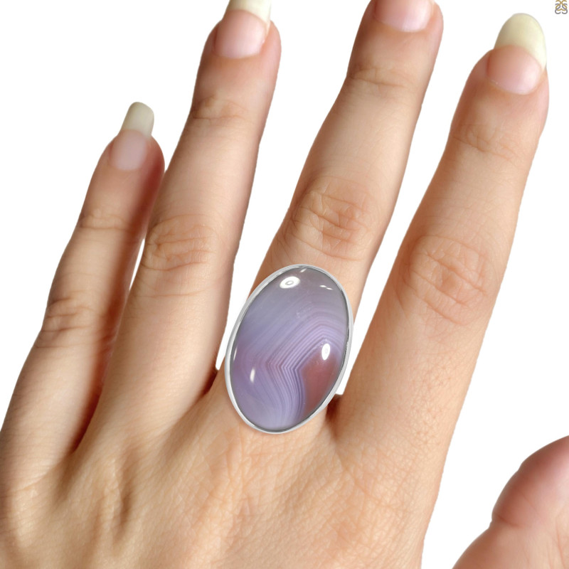 Red Botswana Agate Adjustable Ring-ADJ-R RBA-2-10