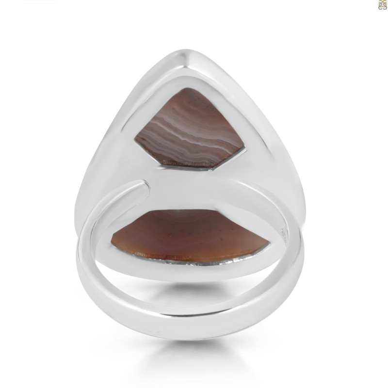 Red Botswana Agate Adjustable Ring-ADJ-R RBA-2-14