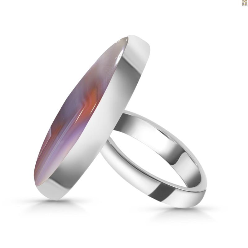 Red Botswana Agate Adjustable Ring-ADJ-R RBA-2-16