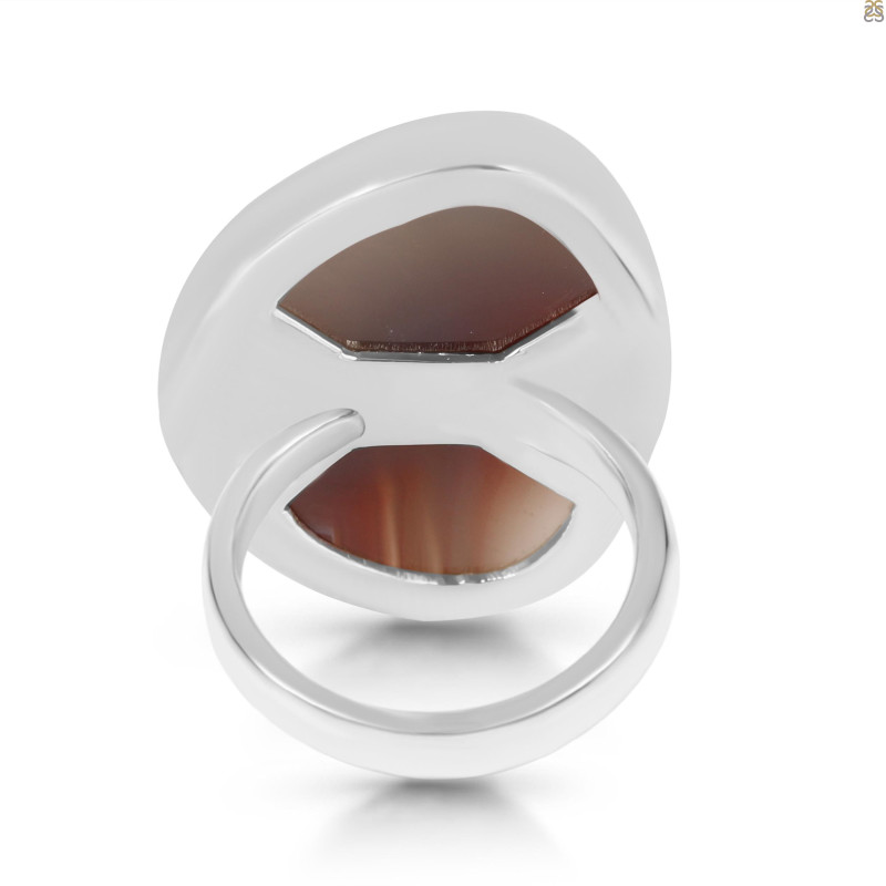 Red Botswana Agate Adjustable Ring-ADJ-R RBA-2-16