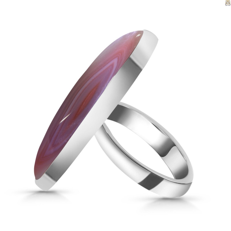 Red Botswana Agate Adjustable Ring-ADJ-R RBA-2-17