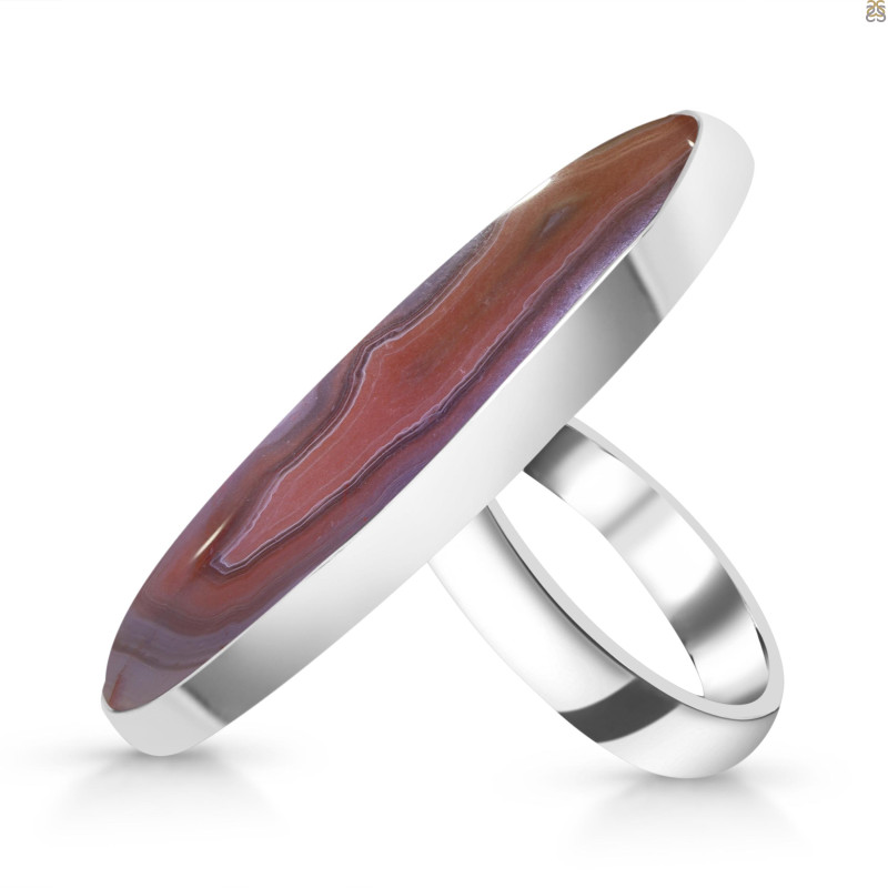Red Botswana Agate Adjustable Ring-ADJ-R RBA-2-20