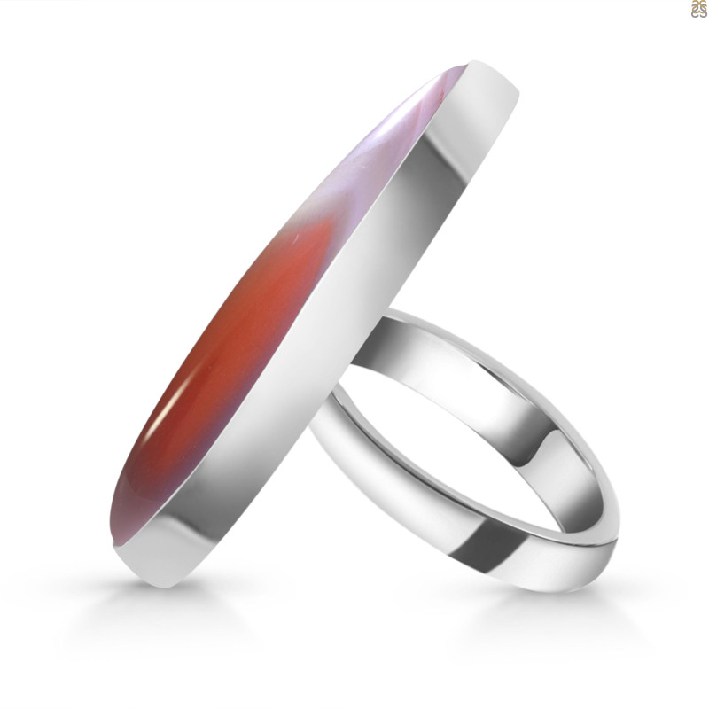 Red Botswana Agate Adjustable Ring-ADJ-R RBA-2-24