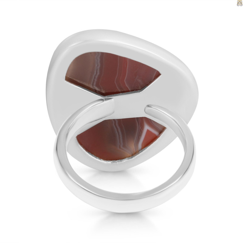 Red Botswana Agate Adjustable Ring-ADJ-R RBA-2-27