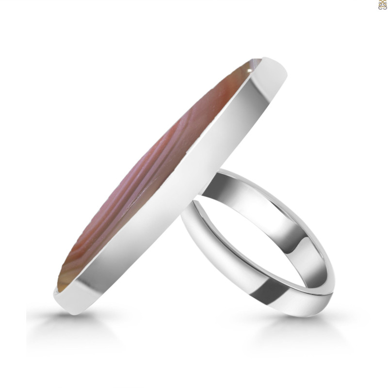 Red Botswana Agate Adjustable Ring-ADJ-R RBA-2-28