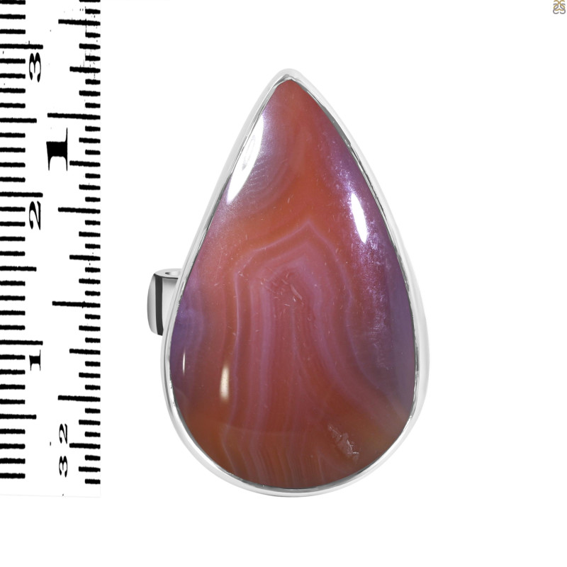 Red Botswana Agate Adjustable Ring-ADJ-R RBA-2-29