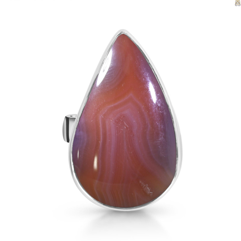 Red Botswana Agate Adjustable Ring-ADJ-R RBA-2-29