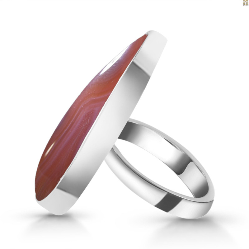 Red Botswana Agate Adjustable Ring-ADJ-R RBA-2-29