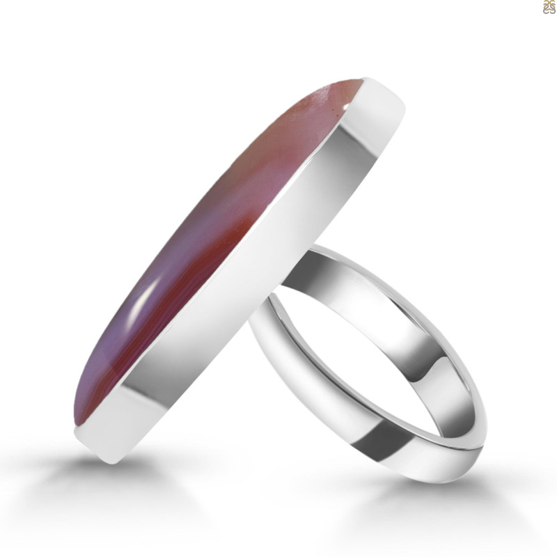 Red Botswana Agate Adjustable Ring-ADJ-R RBA-2-31