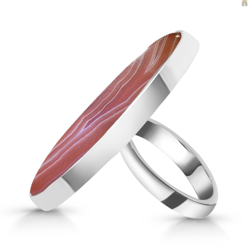 Red Botswana Agate Adjustable Ring-ADJ-R RBA-2-35