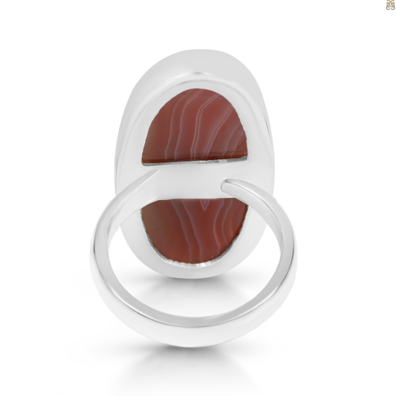 Red Botswana Agate Adjustable Ring-ADJ-R RBA-2-35
