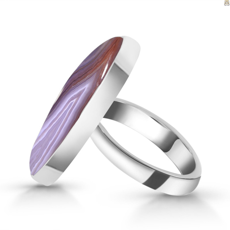 Red Botswana Agate Adjustable Ring-ADJ-R RBA-2-36