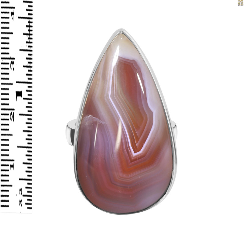 Red Botswana Agate Adjustable Ring-ADJ-R RBA-2-39