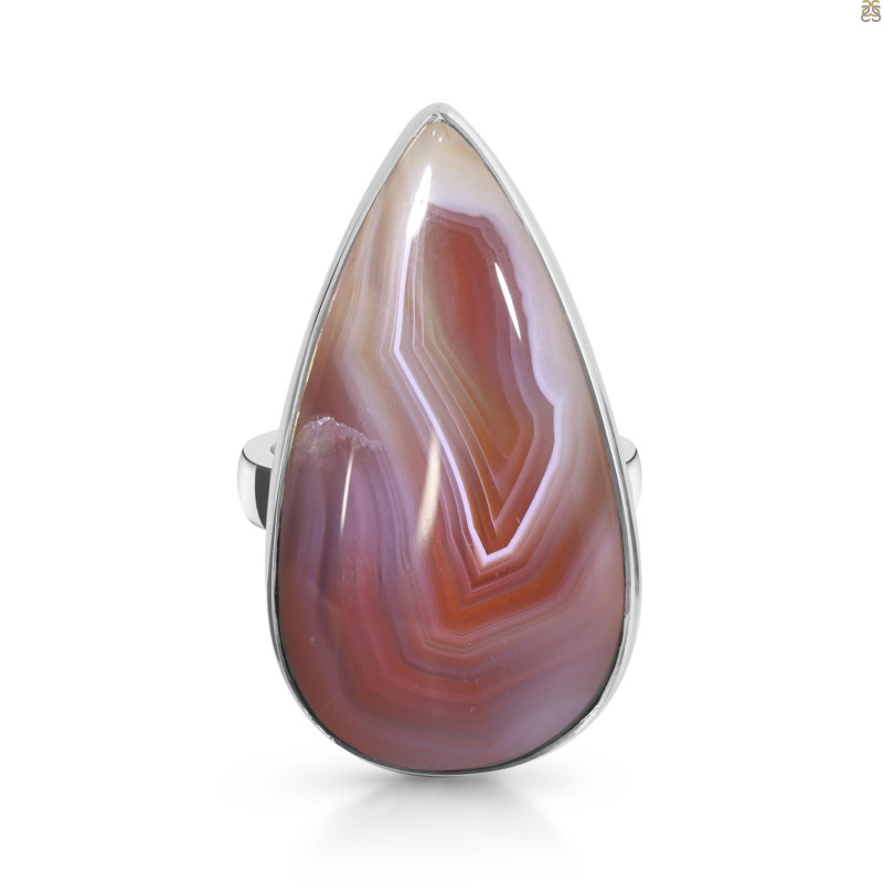 Red Botswana Agate Adjustable Ring-ADJ-R RBA-2-39