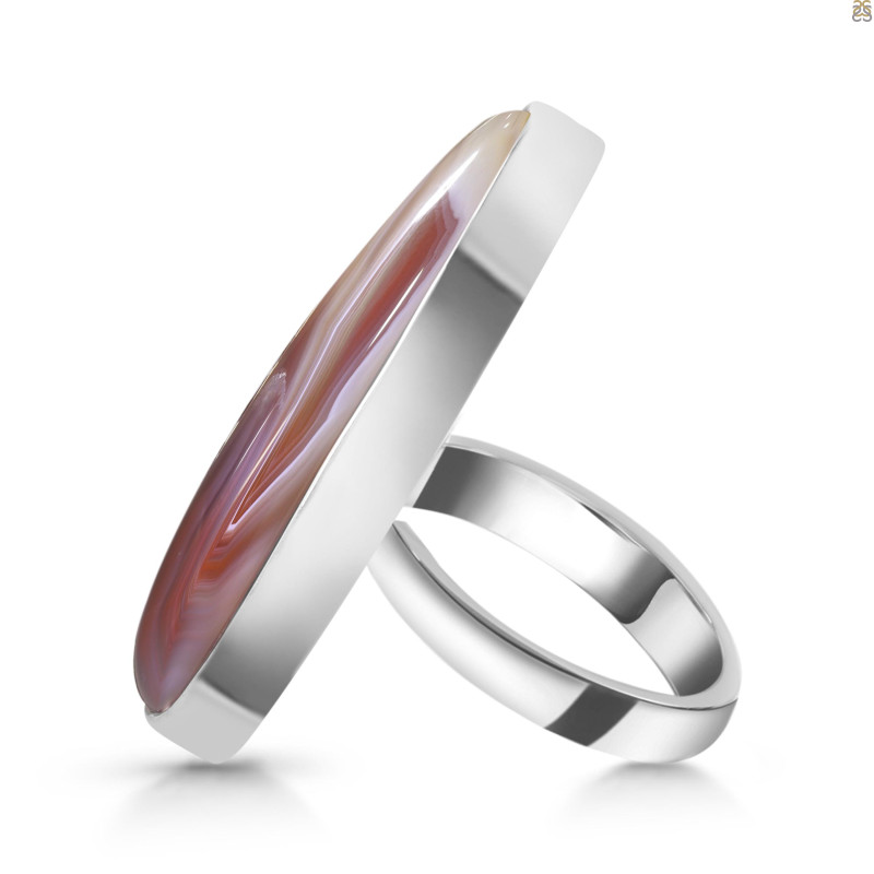 Red Botswana Agate Adjustable Ring-ADJ-R RBA-2-39