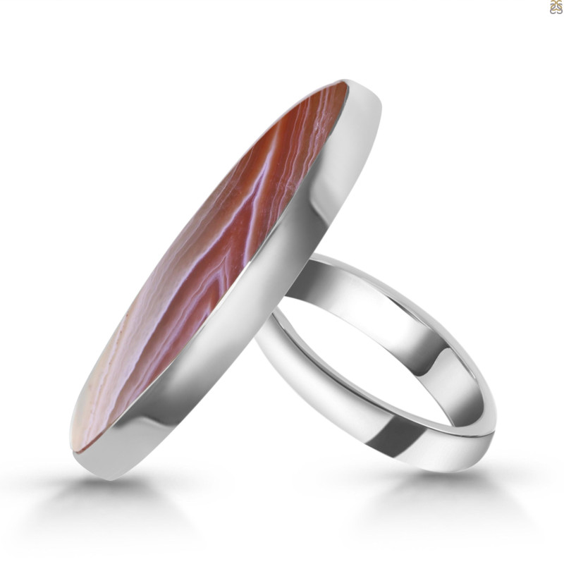 Red Botswana Agate Adjustable Ring-ADJ-R RBA-2-4