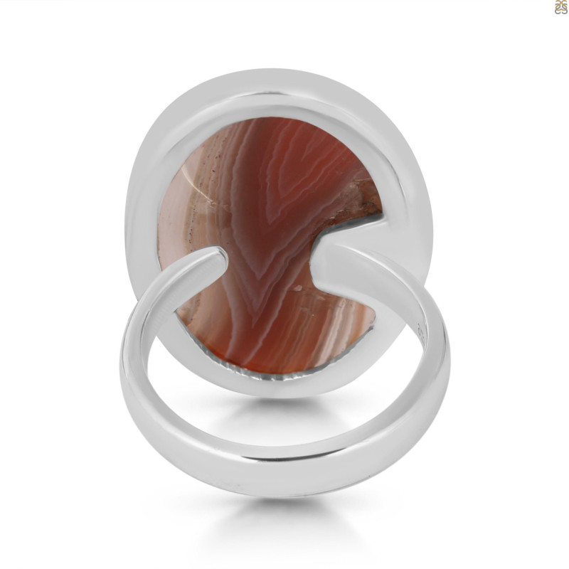 Red Botswana Agate Adjustable Ring-ADJ-R RBA-2-4