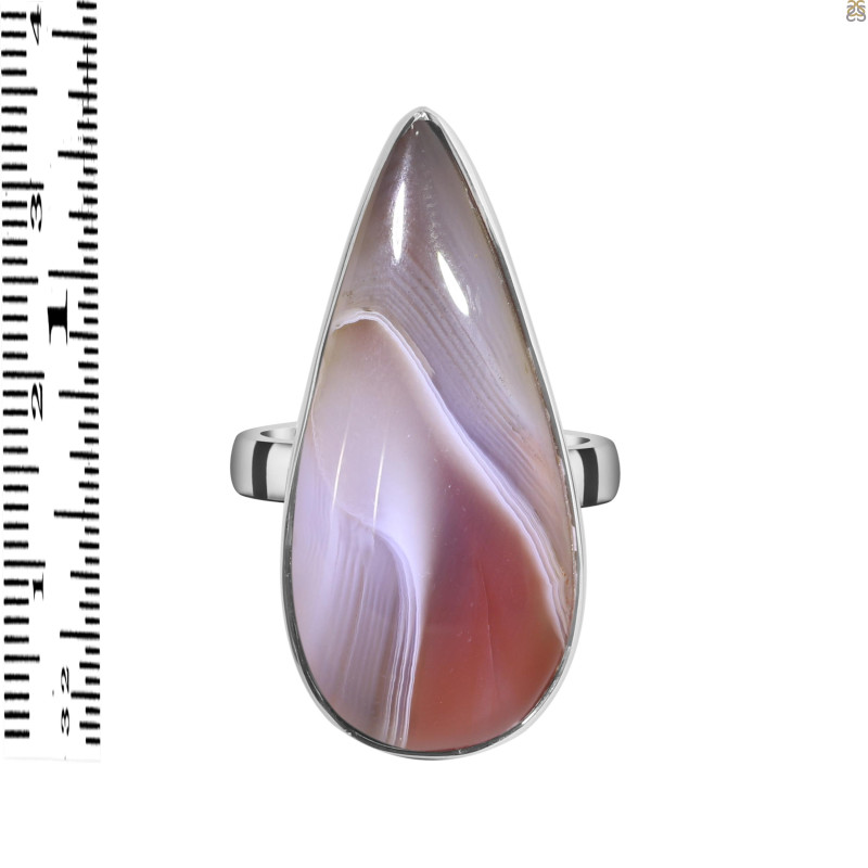 Red Botswana Agate Adjustable Ring-ADJ-R RBA-2-48