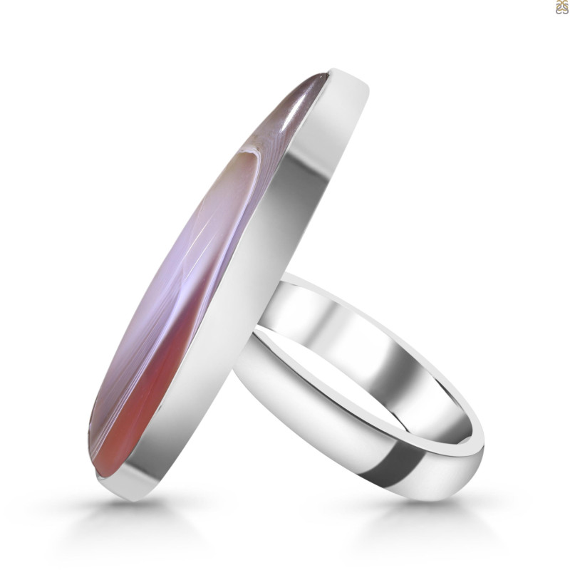 Red Botswana Agate Adjustable Ring-ADJ-R RBA-2-48