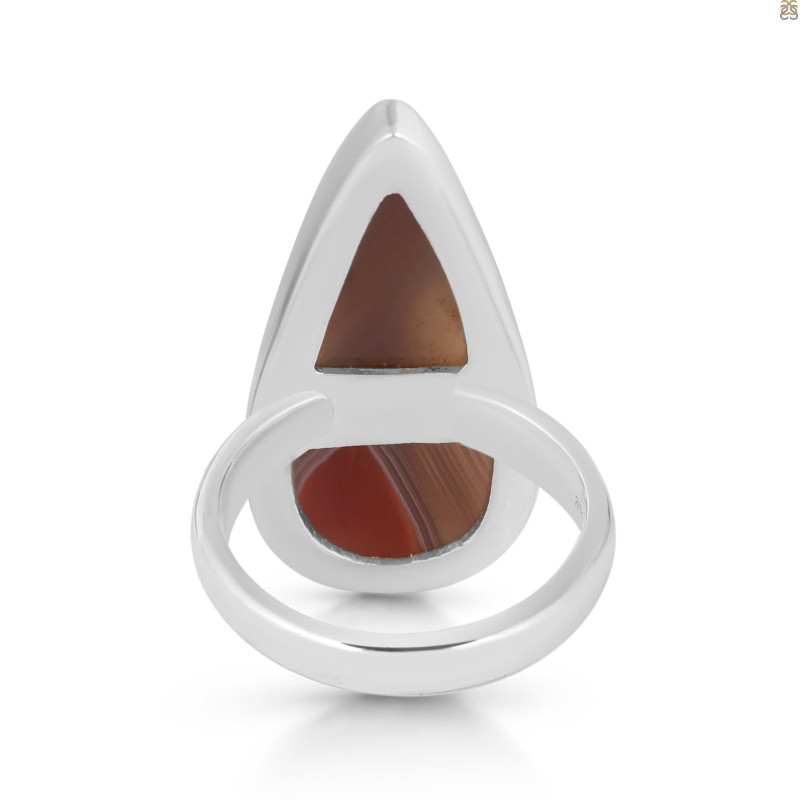 Red Botswana Agate Adjustable Ring-ADJ-R RBA-2-48