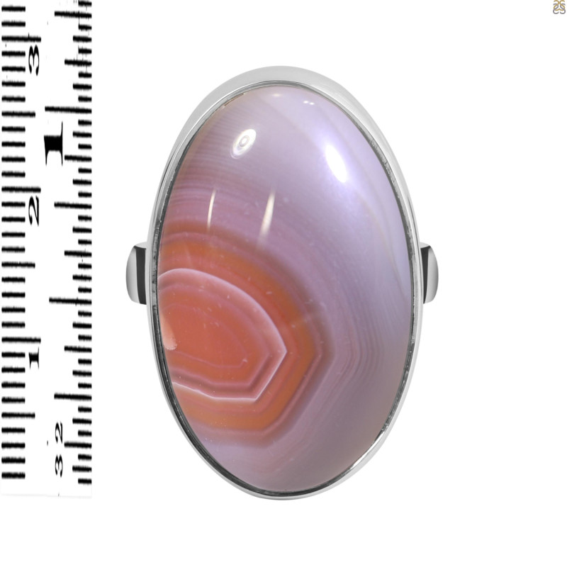 Red Botswana Agate Adjustable Ring-ADJ-R RBA-2-50