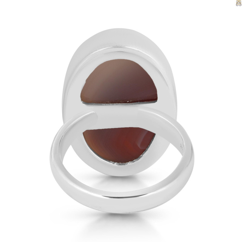 Red Botswana Agate Adjustable Ring-ADJ-R RBA-2-50