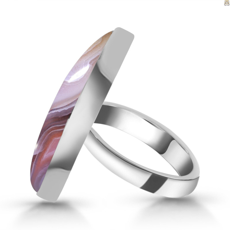 Red Botswana Agate Adjustable Ring-ADJ-R RBA-2-53