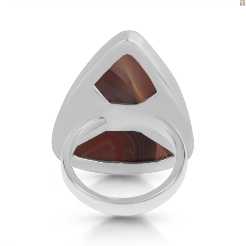 Red Botswana Agate Adjustable Ring-ADJ-R RBA-2-53