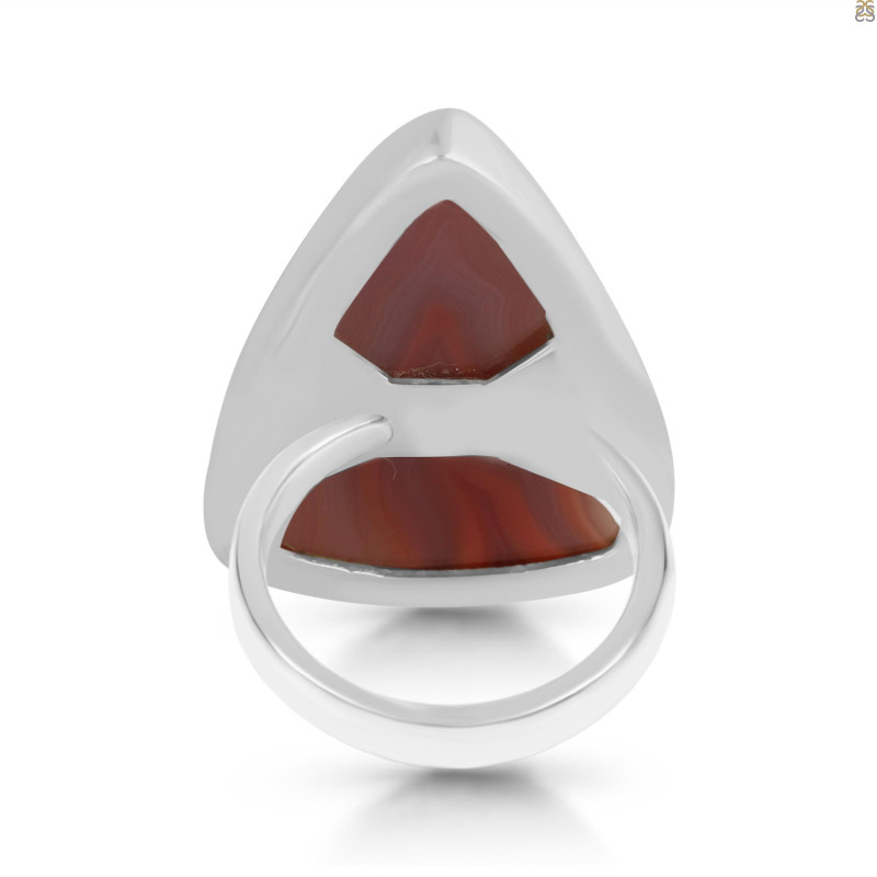 Red Botswana Agate Adjustable Ring-ADJ-R RBA-2-54