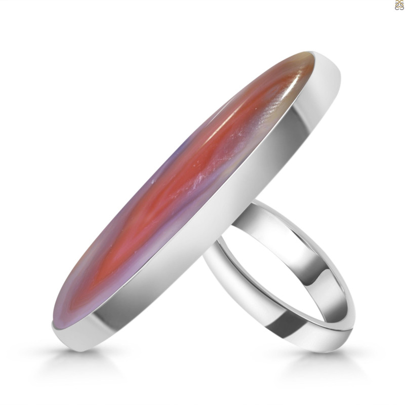 Red Botswana Agate Adjustable Ring-ADJ-R RBA-2-58