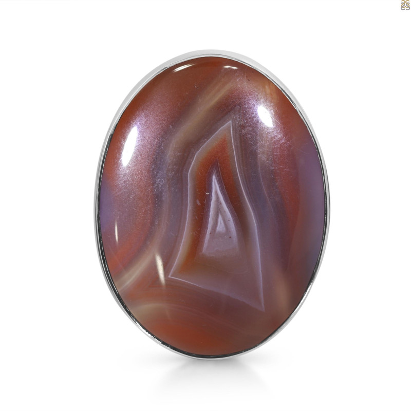 Red Botswana Agate Adjustable Ring-ADJ-R RBA-2-60