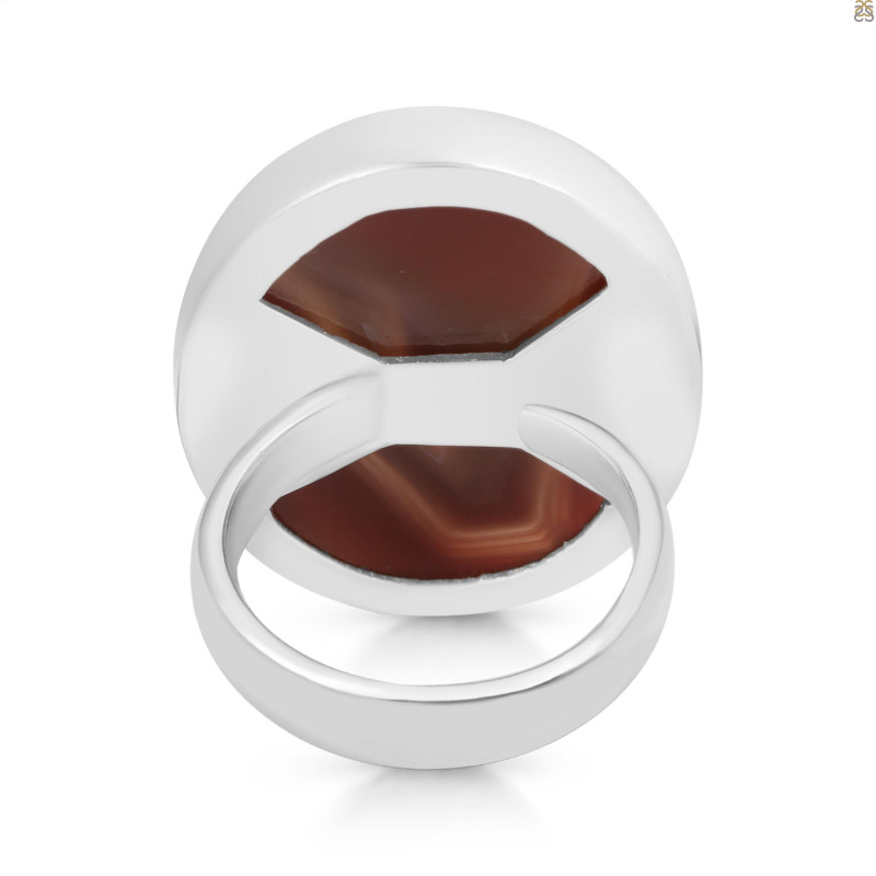 Red Botswana Agate Adjustable Ring-ADJ-R RBA-2-60