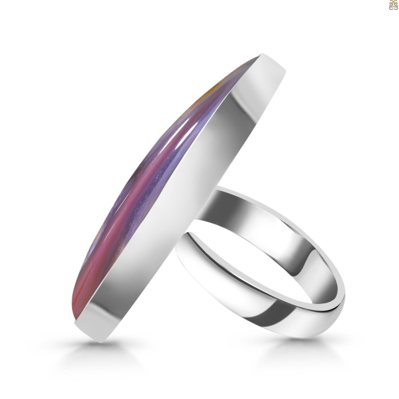 Red Botswana Agate Adjustable Ring-ADJ-R RBA-2-64