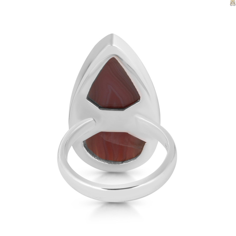Red Botswana Agate Adjustable Ring-ADJ-R RBA-2-64
