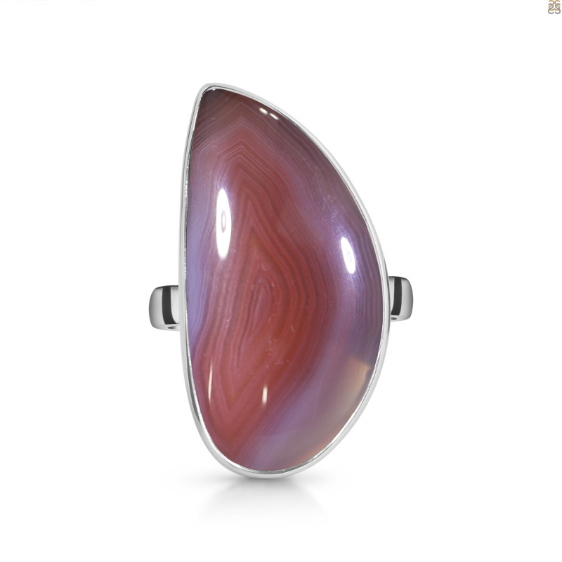 Red Botswana Agate Adjustable Ring-ADJ-R RBA-2-65