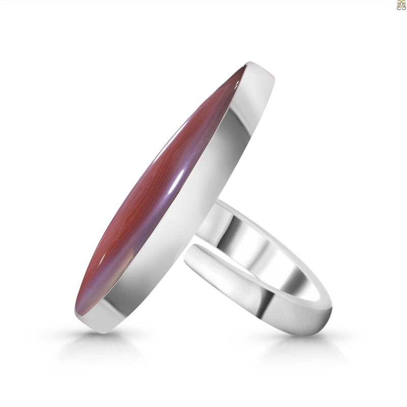 Red Botswana Agate Adjustable Ring-ADJ-R RBA-2-65