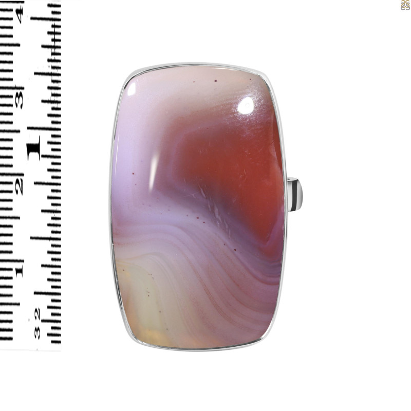 Red Botswana Agate Adjustable Ring-ADJ-R RBA-2-66