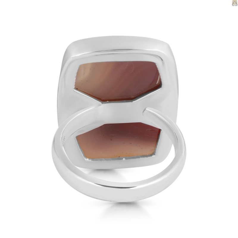 Red Botswana Agate Adjustable Ring-ADJ-R RBA-2-66