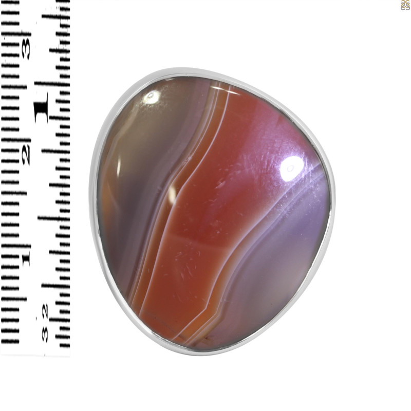Red Botswana Agate Adjustable Ring-ADJ-R RBA-2-7