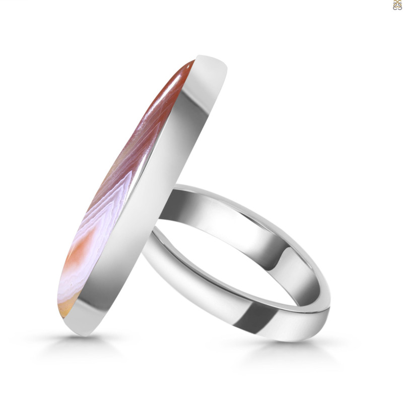Red Botswana Agate Adjustable Ring-ADJ-R RBA-2-8