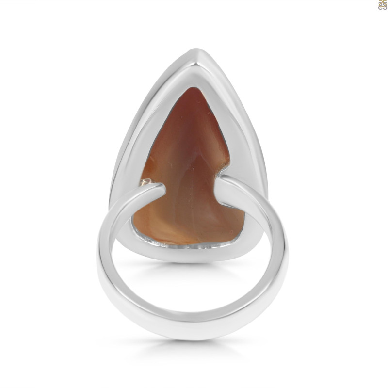 Red Botswana Agate Adjustable Ring-ADJ-R RBA-2-8