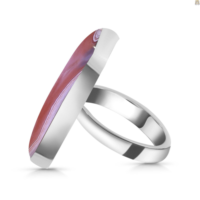 Red Botswana Agate Adjustable Ring-ADJ-R RBA-2-9