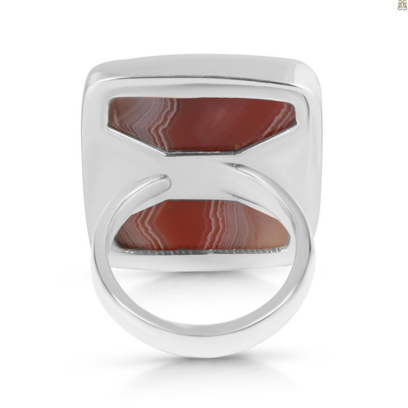 Red Botswana Agate Adjustable Ring-ADJ-R RBA-2-9