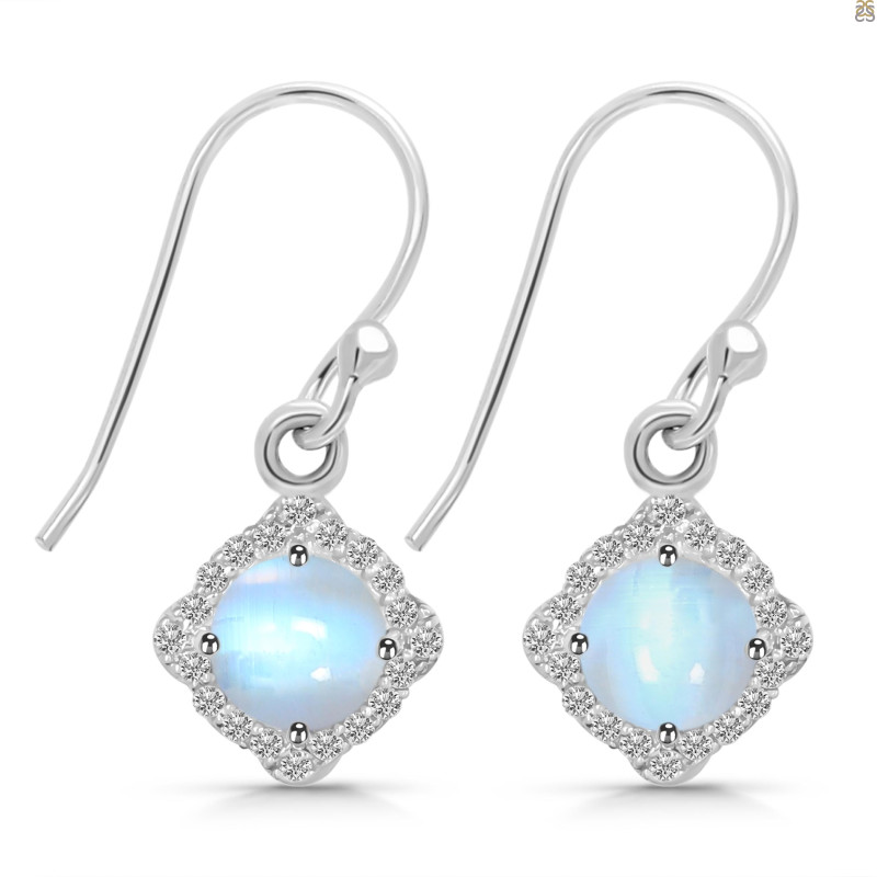 Moonstone & White Topaz Earring RBM-RDE-692.